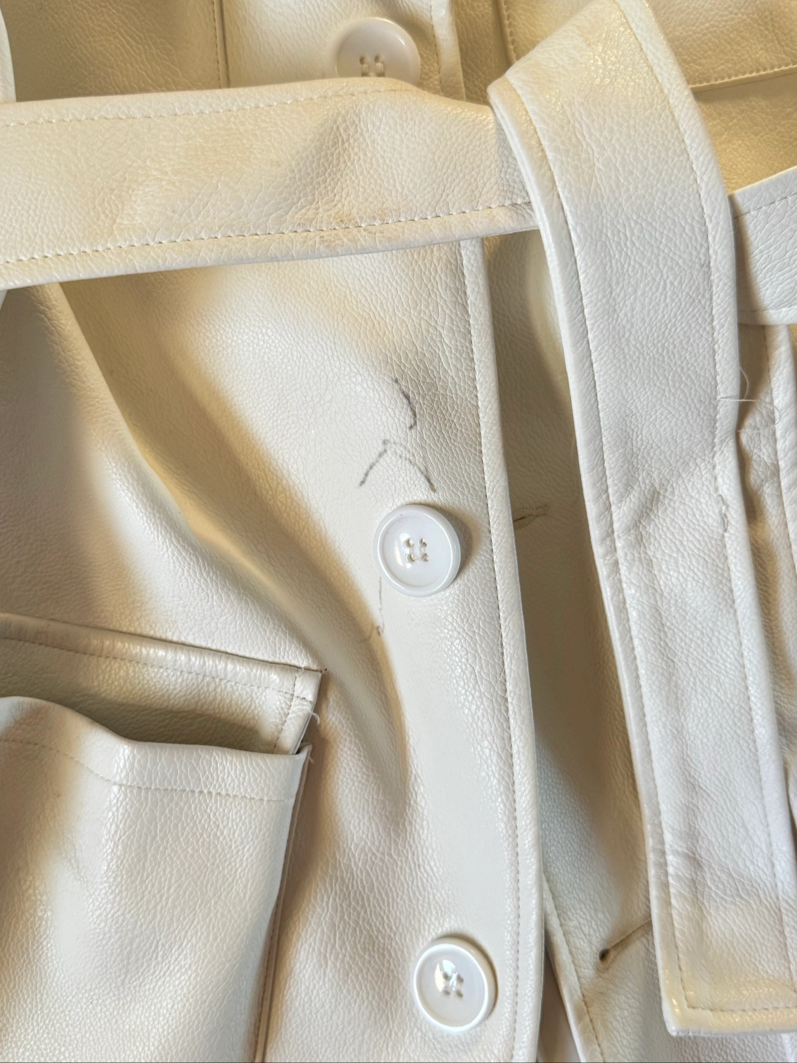 Magnificent white faux leather jacket – photo 3